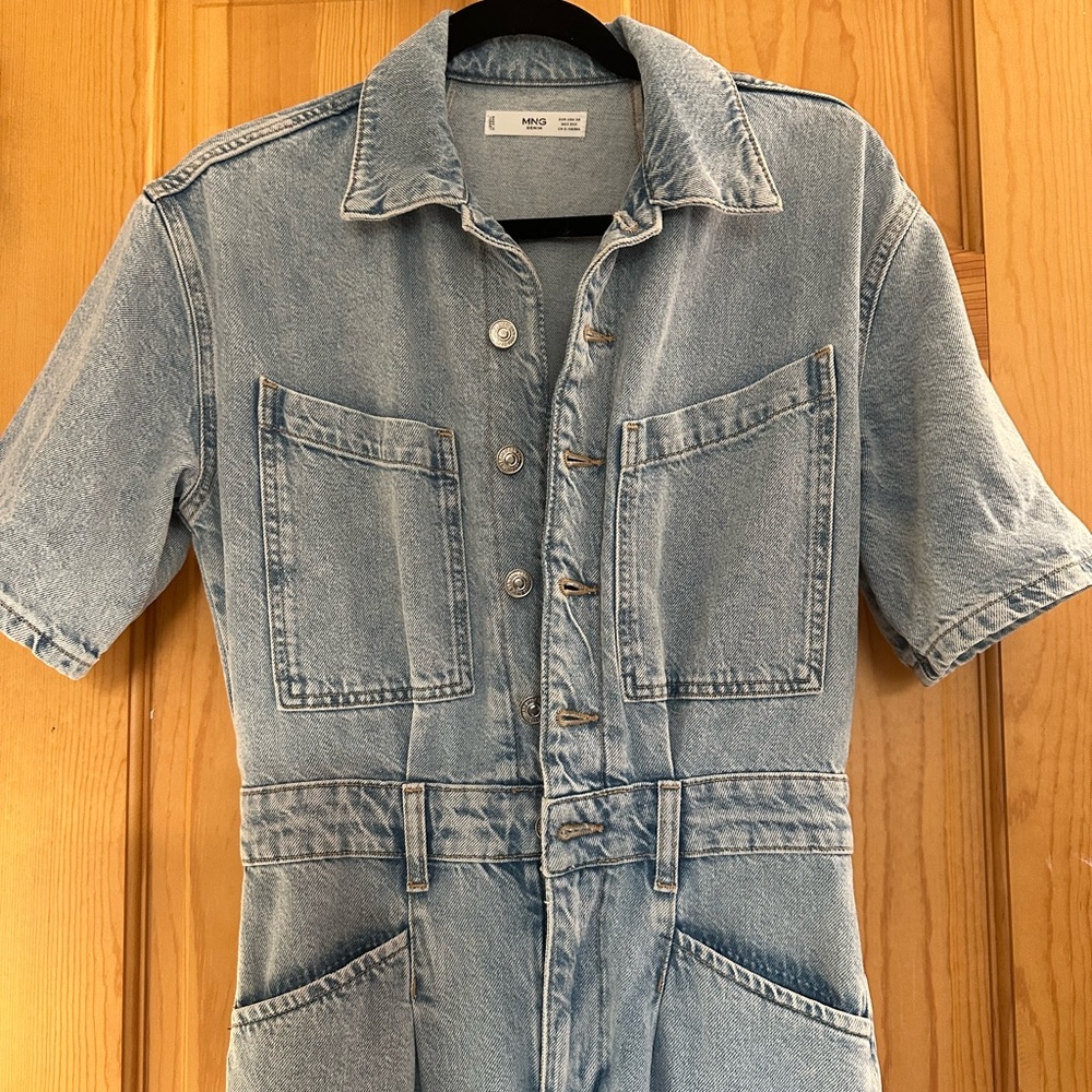 Denim jumpsuit, size xs, petite, mango, romper